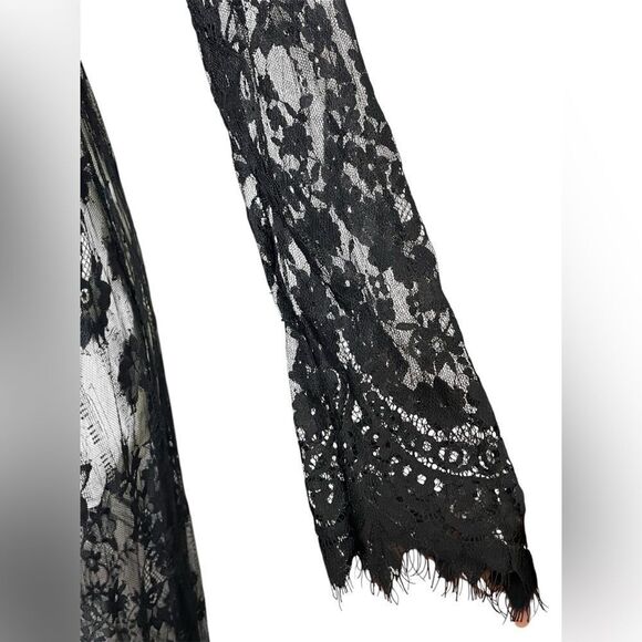 Yomoko Lace Dress Black Maxi M - Picture 6 of 8